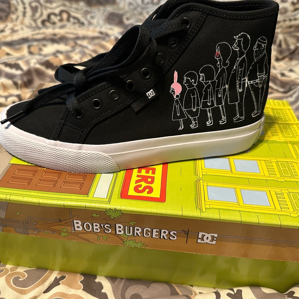 DC Black and White High-Top Sneakers